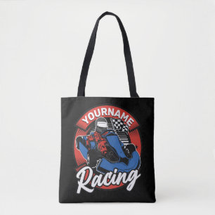 Personalised Go Kart Extreme Racing Karting Race  Tote Bag