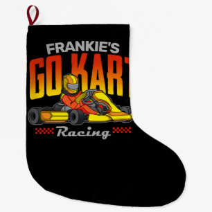 Personalised Go Kart Racing Motorsport Karting  Large Christmas Stocking