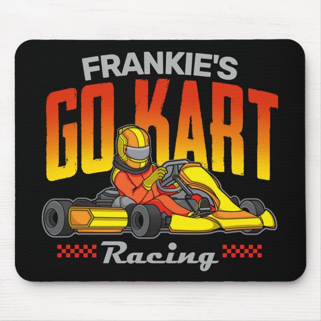 Personalised Go Kart Racing Motorsport Karting  Mouse Mat (Front)