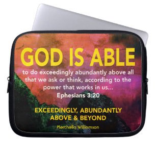 Personalised GOD IS ABLE Christian Laptop Sleeve
