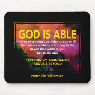 Personalised GOD IS ABLE Mouse Mat