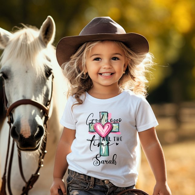 Personalised God is Good All the Time Shirt (Toddler God is Good All The Time Shirt.)