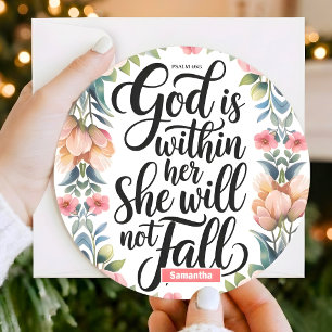 Personalised God is Within Her Christian Card