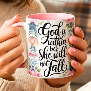 Personalised God is Within Her Christian Women Mug