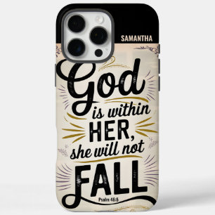Personalised God is within her Vintage Christian iPhone 16 Pro Max Case