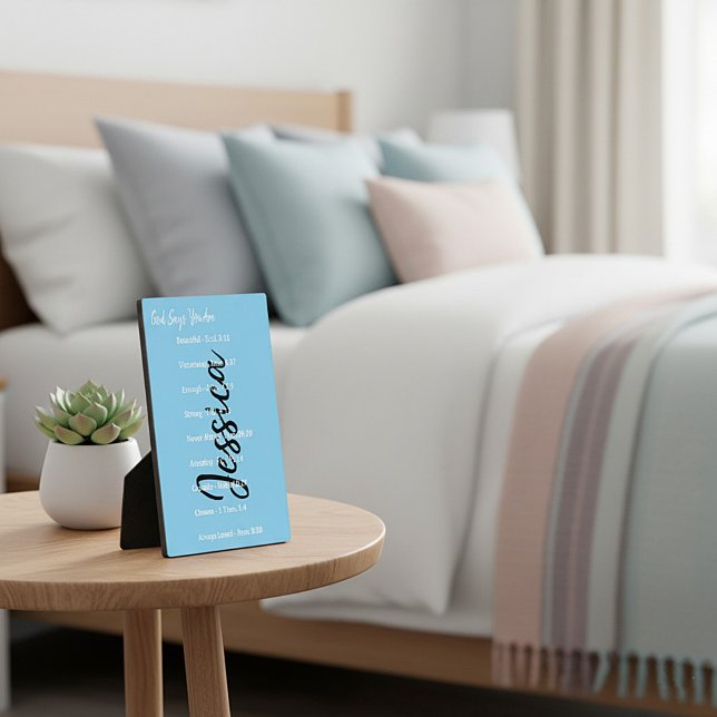 Personalised God says you are, scriptures Plaque (Creator Uploaded)