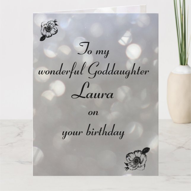 Personalised Goddaughter Birthday Card (Front)