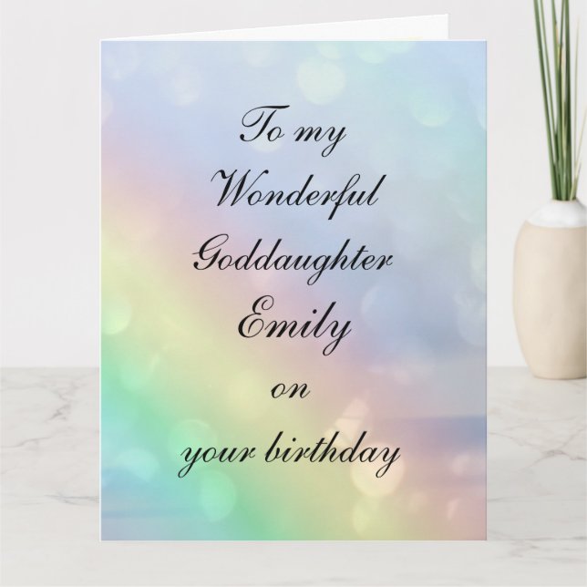 Personalised Goddaughter Birthday Card (Front)