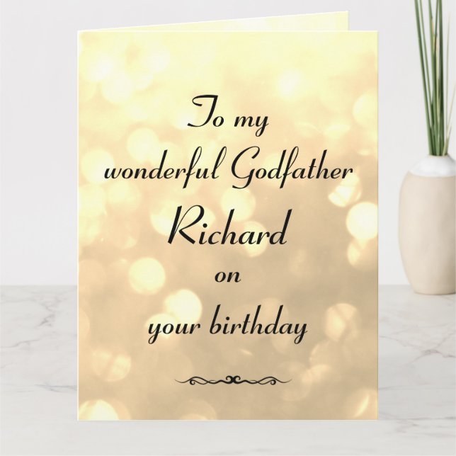 Personalised Godfather Birthday Card (Front)