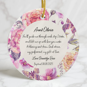 Personalised Godmother Baptism Thank You Ornament