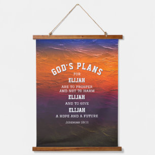 Personalised GOD'S PLANS Jeremiah 29:11 Christian Hanging Tapestry