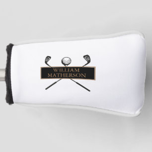 Personalised Gold and Black Stylish Golf Head Cover