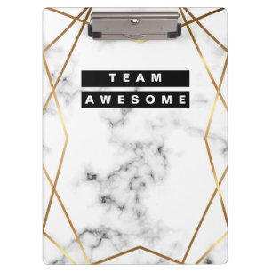 Personalised Gold and Marble Pattern Clipboard