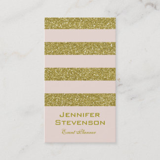 Personalised Gold And Pink Business Card