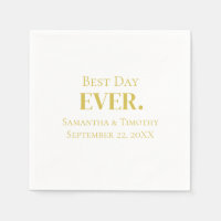 Personalised Gold Best Day Ever Wedding