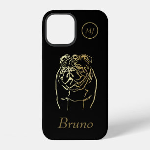 Personalised Gold/Black Bulldog Bull iPhone Case