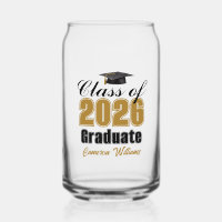 Personalised Gold Black Class of 2026 Graduation