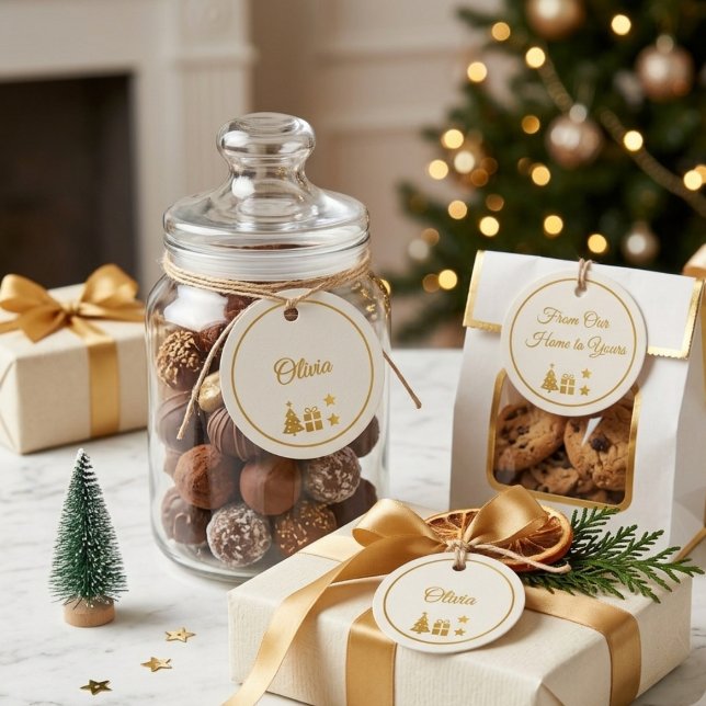 Personalised Gold Christmas Favour Tags (Creator Uploaded)