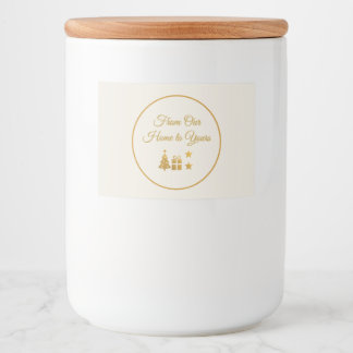 Personalised Gold Christmas Food Label