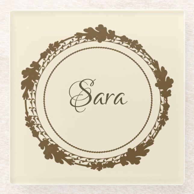 Personalised Gold Coaster (Front)
