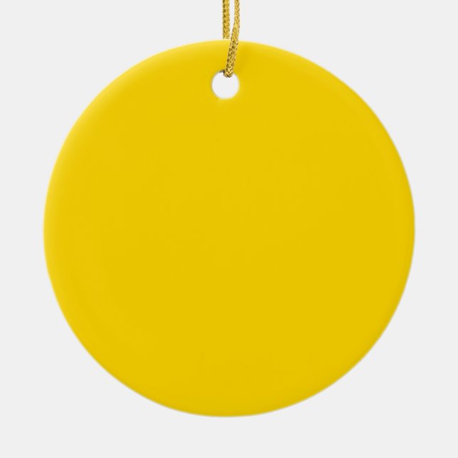 Personalised Gold Colour Ceramic Tree Decoration (Front)