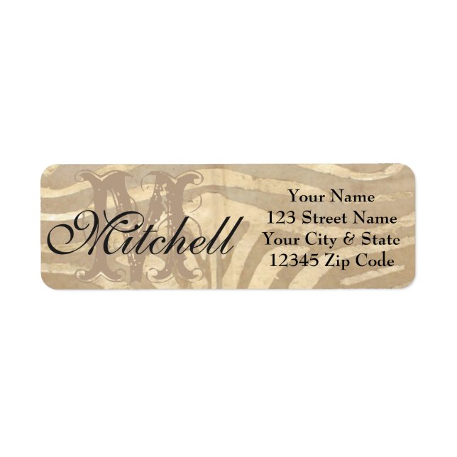 Personalised Gold Cowhide Return address labels (Front)