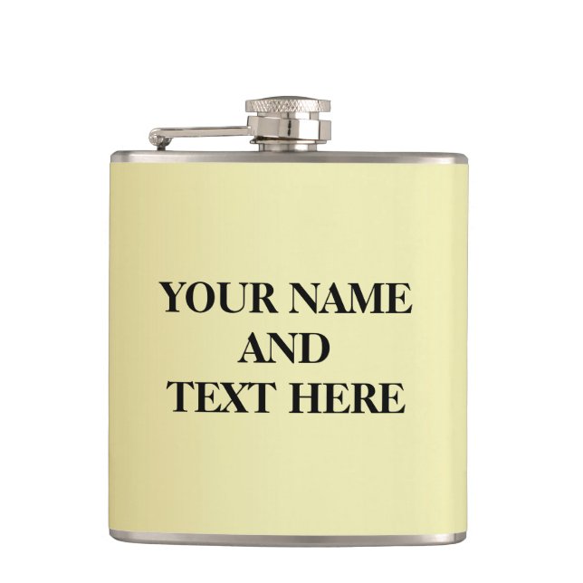 Personalised Gold Custom Your Own Photo Hip Flask (Front)