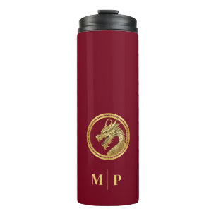 Personalised Gold Dragon- Thermal Tumbler