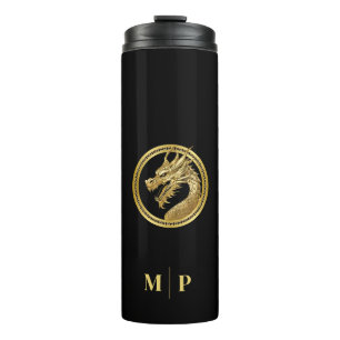 Personalised Gold Dragon- Thermal Tumbler