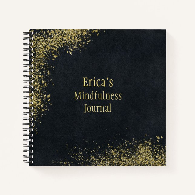 Personalised Gold Dust Mindfulness Notebook (Front)