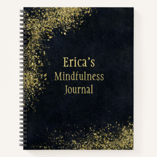 Personalised Gold Dust Mindfulness Notebook