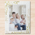 Personalised Gold Eucalyptus Photo  Jigsaw Puzzle<br><div class="desc">This stylish jigsaw puzzle is decorated with watercolor eucalyptus,  foliage and berries in gold.
Easily customisable with your photo and name.
Because we create our own artwork you won't find this exact image from other designers.
Original Watercolor © Michele Davies.</div>