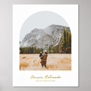 Personalised Gold Foil Family Name and Photo Prints