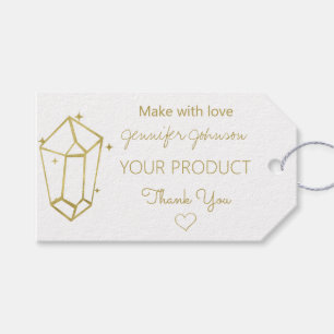 Personalised Gold Foil White Gift Tags