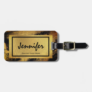 Personalised Gold Glam Luggage Tag