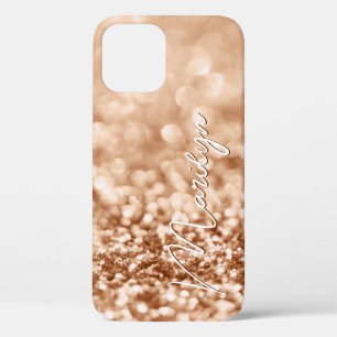 Personalised Gold Glitter iPhone 12 Case