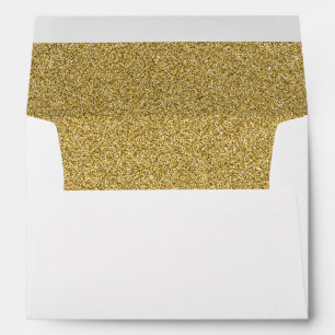 Personalised Gold Glitter  Envelope
