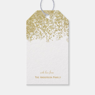 Personalised Gold Glitter Gift Tags