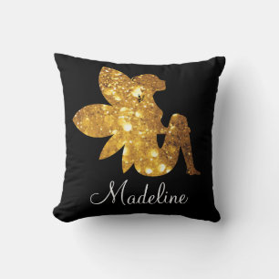 Personalised Gold Glitter Magical Fairy Cushion