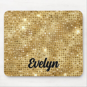 Personalised Gold Glitter Mouse Mat