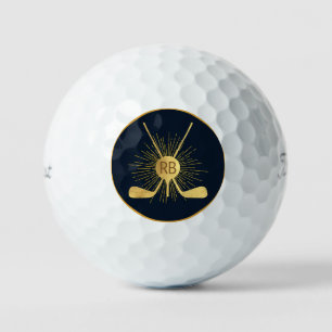 Personalised Gold Golf Clubs Balls