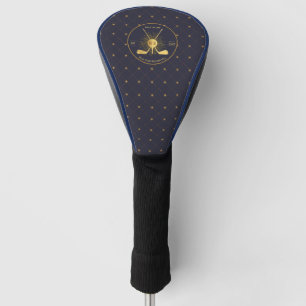 Personalised Gold Golf Clubs Head Cover