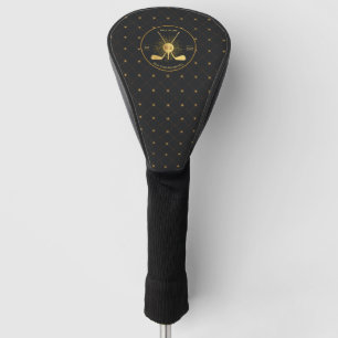 Personalised Gold Golf Clubs Head Cover