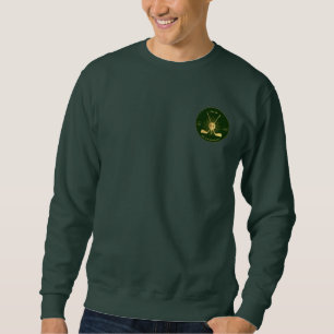 Personalised Gold Golf Clubs Sweatshirt