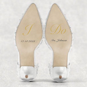 Personalised Gold I Do Wedding Shoes Decal