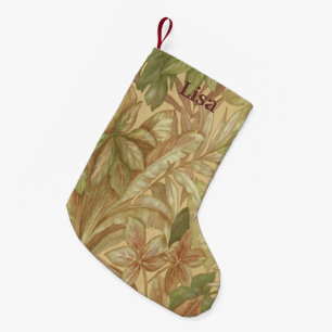 Personalised Gold Leaves Christmas Stocking