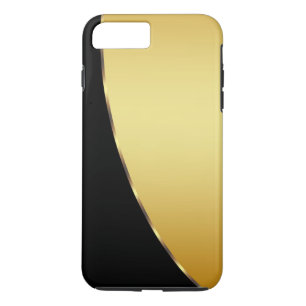 Personalised Gold Metal Elegant Modern Black iPhone 8 Plus/7 Plus Case