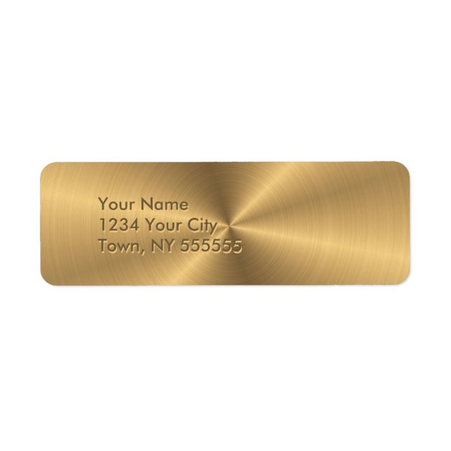 Personalised Gold Metallic Radial Texture (Front)