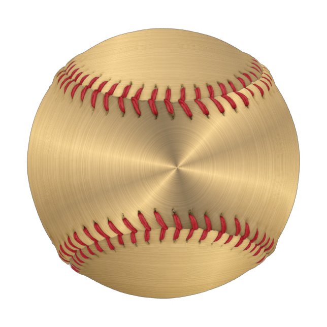 Personalised Gold Metallic Radial Texture Baseball (Front)