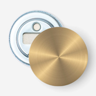 Personalised Gold Metallic Radial Texture Bottle Opener